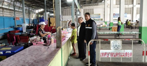 เทศบาลนครแม่สอด ลงพื้นที่ตรวจเยี่ยมโรงเรียนเทศบาลวัดมณีไพรสณฑ์	