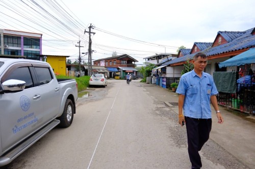 ทน.แม่สอด ลงพื้นที่สำรวจถนนเพื่อเตรียมความพร้อมในการออกแบบประมาณการราคา เพื่อรองรับโครงการในการแก้ไขปัญหาน้ำท่วมในเขตเทศบาลนครแม่สอด