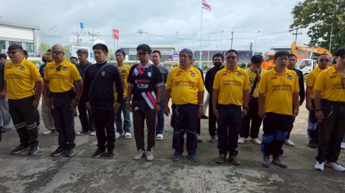 เทศบาลนครแม่สอด มอบนโยบายและตรวจแถวเจ้าหน้าที่ฝ่ายป้องกันและบรรเทาสาธารณภัย