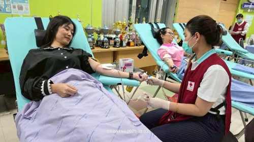 เทศบาลนครแม่สอด ร่วมกับโรงพยาบาลแม่สอด จัดกิจกรรมบริจาคโลหิตเพื่อถวายเป็นพระราชกุศลแด่พระบาทสมเด็จพระบรมชนกาธิเบศร มหาภูมิพลอดุลยเดชมหาราช บรมนาถบพิตร 