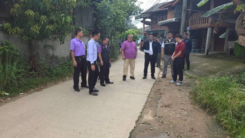เทศบาลนครแม่สอด ร่วมกับกรมโยธาธิการและผังเมือง ลงพื้นที่การก่อสร้างถนนและท่อระบายน้ำ ตามโครงการก่อสร้างของกรมโยธาธิการและผังเมือง