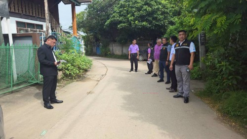 เทศบาลนครแม่สอด ร่วมกับกรมโยธาธิการและผังเมือง ลงพื้นที่การก่อสร้างถนนและท่อระบายน้ำ ตามโครงการก่อสร้างของกรมโยธาธิการและผังเมือง