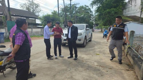 เทศบาลนครแม่สอด ร่วมกับกรมโยธาธิการและผังเมือง ลงพื้นที่การก่อสร้างถนนและท่อระบายน้ำ ตามโครงการก่อสร้างของกรมโยธาธิการและผังเมือง