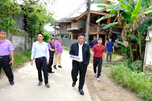 เทศบาลนครแม่สอด ร่วมกับกรมโยธาธิการและผังเมือง ลงพื้นที่การก่อสร้างถนนและท่อระบายน้ำ ตามโครงการก่อสร้างของกรมโยธาธิการและผังเมือง