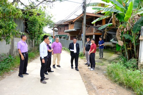 เทศบาลนครแม่สอด ร่วมกับกรมโยธาธิการและผังเมือง ลงพื้นที่การก่อสร้างถนนและท่อระบายน้ำ ตามโครงการก่อสร้างของกรมโยธาธิการและผังเมือง