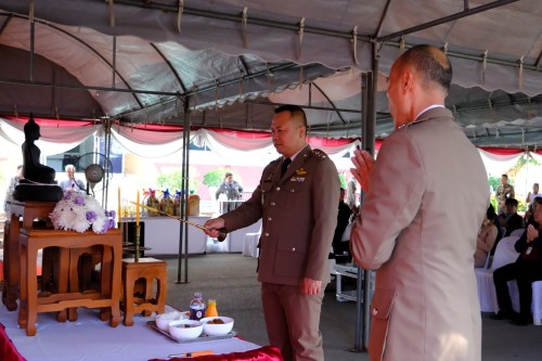 เทศบาลนครแม่สอด ร่วมพิธีทำบุญเนื่องใน วันตำรวจ สถานีตำรวจภูธรแม่สอด ประจำปี 2568