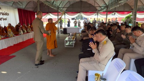 เทศบาลนครแม่สอด ร่วมพิธีทำบุญเนื่องใน วันตำรวจ สถานีตำรวจภูธรแม่สอด ประจำปี 2568