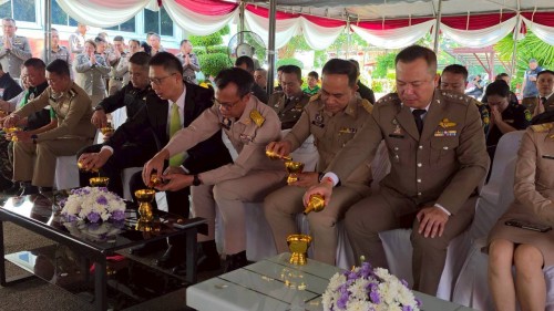 เทศบาลนครแม่สอด ร่วมพิธีทำบุญเนื่องใน วันตำรวจ สถานีตำรวจภูธรแม่สอด ประจำปี 2568