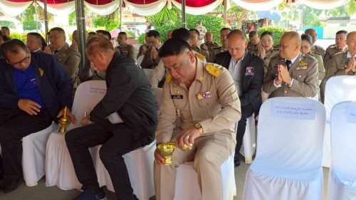 เทศบาลนครแม่สอด ร่วมพิธีทำบุญเนื่องใน วันตำรวจ สถานีตำรวจภูธรแม่สอด ประจำปี 2568