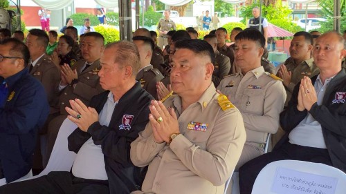 เทศบาลนครแม่สอด ร่วมพิธีทำบุญเนื่องใน วันตำรวจ สถานีตำรวจภูธรแม่สอด ประจำปี 2568