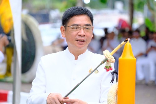 เทศบาลนครแม่สอด ร่วมพิธีบวงสรวงสักการะเจ้าพ่อพะวอ และพิธีสืบชะตาเมืองแม่สอด ประจำปี 2568