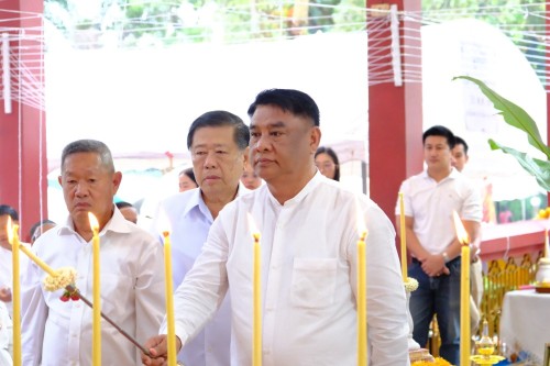 เทศบาลนครแม่สอด ร่วมพิธีบวงสรวงสักการะเจ้าพ่อพะวอ และพิธีสืบชะตาเมืองแม่สอด ประจำปี 2568