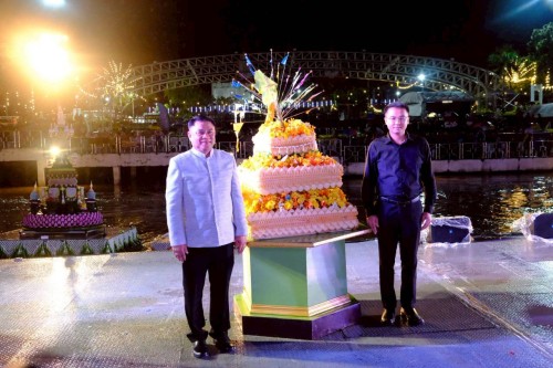 เทศบาลนครแม่สอด ร่วมพิธีขอขมาพระแม่คงคา (ถวายผ้าป่าน้ำ) ในการจัดงานประเพณีลอยกระทงสายไหลประทีป 1,000 ดวง ประจำปี 2568