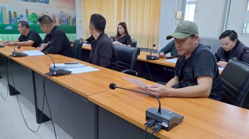 เทศบาลนครแม่สอด จัดประชุมติดตามผลการปฏิบัติงานกองช่างสุขาภิบาล
