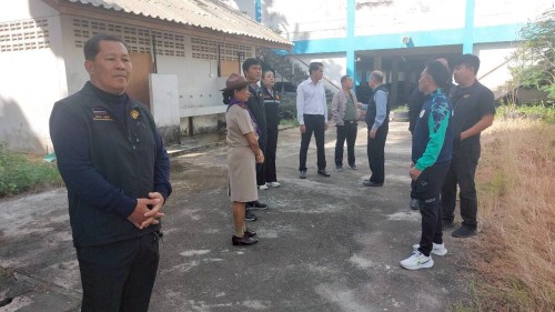 ทน.แม่สอด ลงพื้นที่ตรวจเยี่ยมและสำรวจเพื่อเตรียมซ่อมแซมระบบสาธารณูปโภคในโรงเรียนกีฬาเทศบาลนครแม่สอด