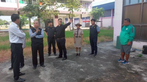 ทน.แม่สอด ลงพื้นที่ตรวจเยี่ยมและสำรวจเพื่อเตรียมซ่อมแซมระบบสาธารณูปโภคในโรงเรียนกีฬาเทศบาลนครแม่สอด