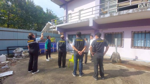 ทน.แม่สอด ลงพื้นที่ตรวจเยี่ยมและสำรวจเพื่อเตรียมซ่อมแซมระบบสาธารณูปโภคในโรงเรียนกีฬาเทศบาลนครแม่สอด