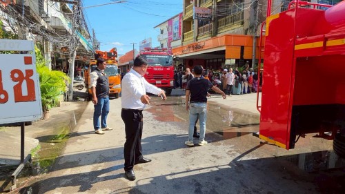 ทน.แม่สอด ลงพื้นที่ระงับเหตุอัคคีภัย ชุมชนอิสลามในเขตพื้นที่เทศบาลนครแม่สอด 