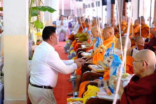 เทศบาลนครแม่สอด เข้าร่วมพิธีฉลองตราตั้งพัดยศ เจ้าคณะตำบล ชั้นโท (จต.ชท.) และทำบุญอายุวัฒนมงคล สืบชะตาหลวง 64 ปี วัดอรัญญเขต