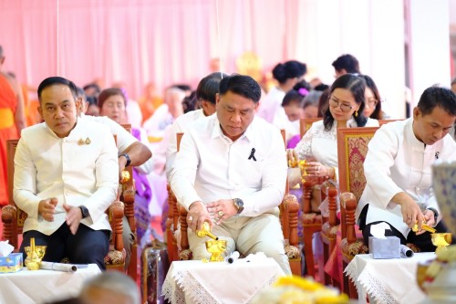 เทศบาลนครแม่สอด เข้าร่วมพิธีฉลองตราตั้งพัดยศ เจ้าคณะตำบล ชั้นโท (จต.ชท.) และทำบุญอายุวัฒนมงคล สืบชะตาหลวง 64 ปี วัดอรัญญเขต