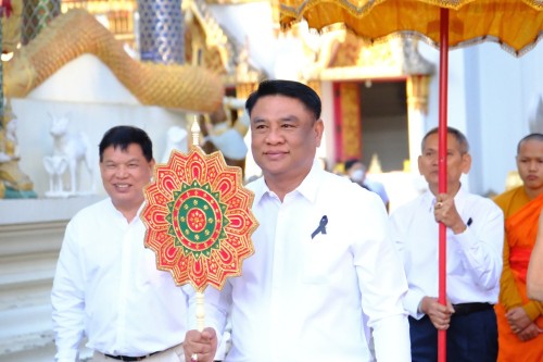 เทศบาลนครแม่สอด เข้าร่วมพิธีฉลองตราตั้งพัดยศ เจ้าคณะตำบล ชั้นโท (จต.ชท.) และทำบุญอายุวัฒนมงคล สืบชะตาหลวง 64 ปี วัดอรัญญเขต