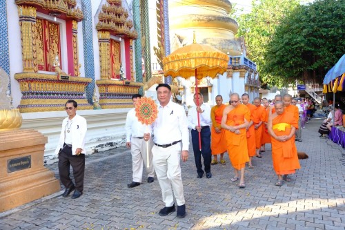 เทศบาลนครแม่สอด เข้าร่วมพิธีฉลองตราตั้งพัดยศ เจ้าคณะตำบล ชั้นโท (จต.ชท.) และทำบุญอายุวัฒนมงคล สืบชะตาหลวง 64 ปี วัดอรัญญเขต