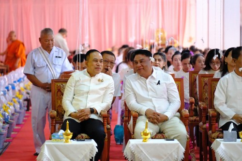 เทศบาลนครแม่สอด เข้าร่วมพิธีฉลองตราตั้งพัดยศ เจ้าคณะตำบล ชั้นโท (จต.ชท.) และทำบุญอายุวัฒนมงคล สืบชะตาหลวง 64 ปี วัดอรัญญเขต